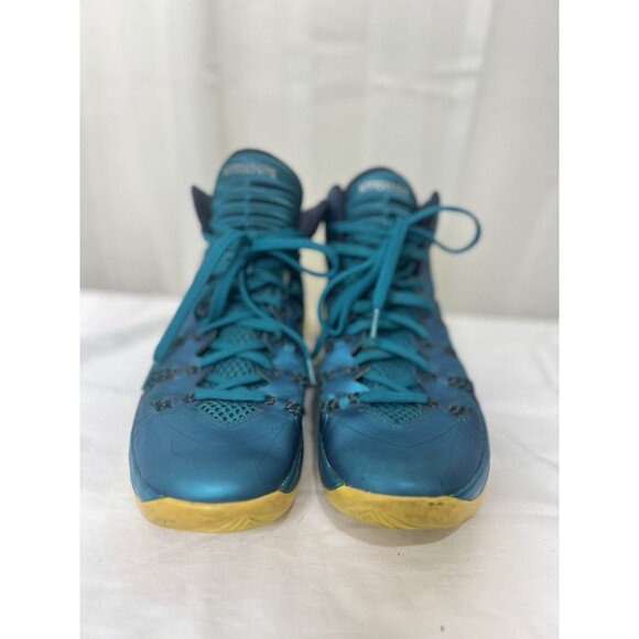 Nike Hyperdunk 2013 Tropical Teal Sonic Yellow Wolf Grey Preloved Mens 9.5